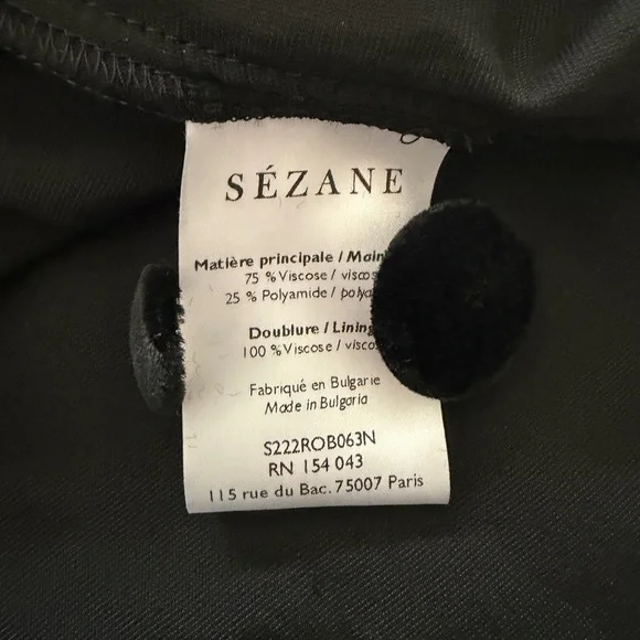 Sézane ‘Sybelle’ black velvet dress - Picture 6 of 6